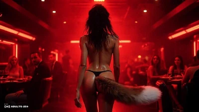 Cover for '[AI-Generated] Oriental Techno (Watch With Sound) Luxury AI Strip Club - Fox Tail Hostess, Sensual Go-Go Dancers & Private VIP Tease'