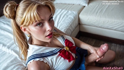 Cover for 'Futa Futanari - A Sexy Futa Sailor.Fucks In The Ass And Swallows Cum. (AI Generated) Aixxxshad (Cosplay)'