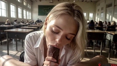 Cover for 'A Young Blonde English Teacher Seduced Me After Class, But Our Sex Was Seen By My Whole Class![AI]'