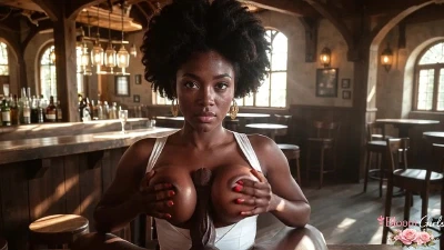An 18-Year-Old Afro Girl Straddled A Stranger's Cock With Her Tight Pussy At A Tavern After Her Prom[AI]