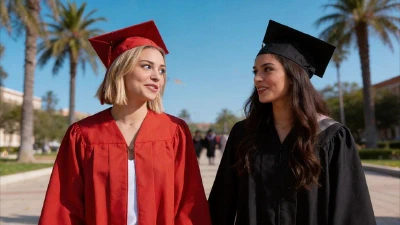 Cover for 'Graduation Day! A Sexy Blonde Has Just Graduated From College And As A Gift She Wants Her Partner's Big Penis And For Him To Cum Inside Her. (AI-Generated Video)'