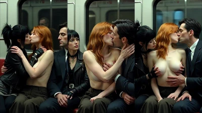Cover for 'Horny Redhead On The Subway - AI Erotic'