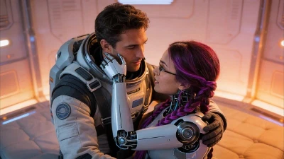 Cover for 'SEX IN SPACE!! - An Astronaut Has Sex With His Virtual Assistant On The Spaceship - (AI-Generated Video)'