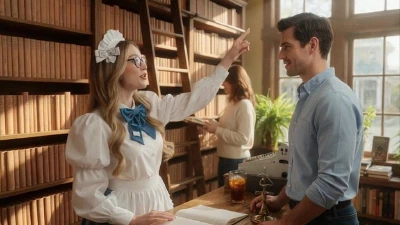 Cover for 'Hermosa Chica Rubia De 18 Anos Es Follada Por Una Gran Polla En La Biblioteca (Video Generado Por IA)'