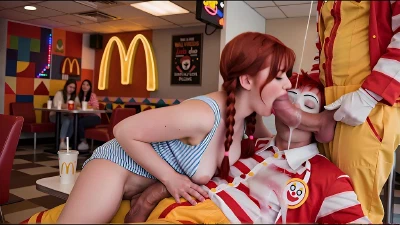 Pippi Came To Mcdonald's To Eat A Burger, But Ronald Had Other Plans For Her!! (Ai Generated)