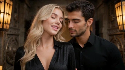 Cover for 'Rubia De Ojos Claros Le Encanta Hacer Mamadas Intensas Y Mirar A Los Ojos De Su Amante (Ia)'