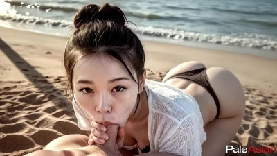 Cover for 'Lost On A Tropical Island – He Bred My Tiny Tight Asian Cunt Under The Palm Trees [AI]'