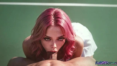 Cover for 'My Charming Tennis Partner Outplayed Me On The Court With Her Sex Appeal While Her Boyfriend Was Busy [AI]'