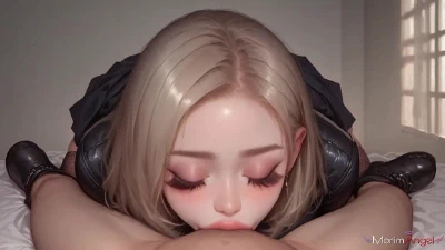 Cover for 'My Pale Girl With Red Eyes And Blonde Bob Takes Every Inch Until She Cums.[AI]'