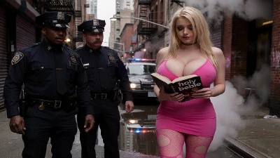 This Bimbo Was Just Reading, But The Cops Fucked Her Anyway! (Ai Generated)