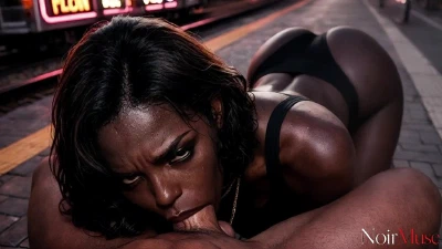 This Hot Chick Couldn't Wait To Get Home, So I Laid Her Down Right There On The Tracks And Fucked Her With My Big White Dick[AI]