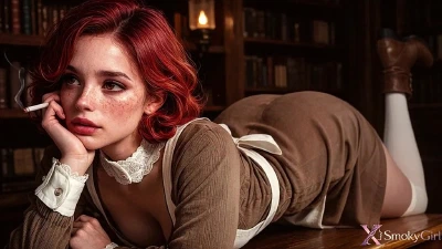 Teachers Fucked A Redhead Exchange Student From The Soviet Union With Their Tiny Dicks In The Library!! [AI]