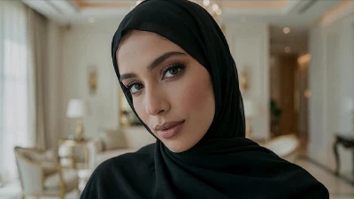 Cover for 'Gorgeous Arab Beauty In Hijab Gives You Everything (AI)'